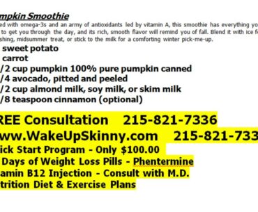 Pumpkin Pie Smoothie Recipe by Medical Weight Loss Philadelphia 215-821-7336