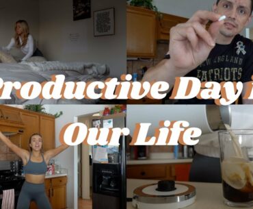 Productive Day in Our Life: Morning Routine, What Protein, Vitamins We Take,  New SET Active | VLOG
