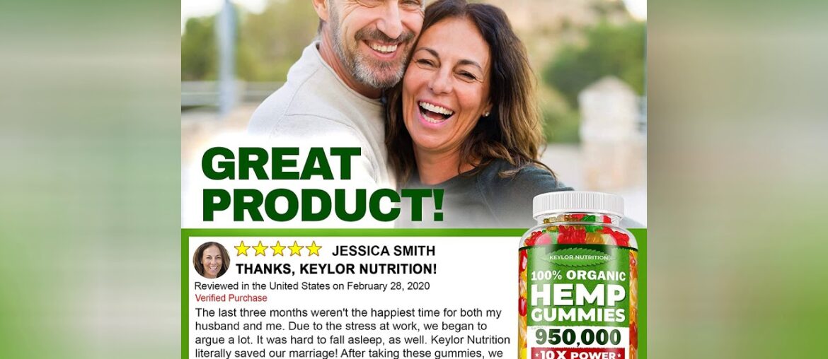 Keylor Nutrition Premium Hemp Gummies 950000 All Natural Ingredients Relief For Stress Inflammation