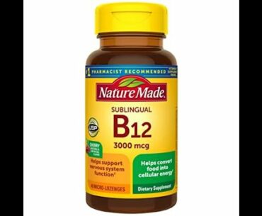 Nature Made Sublingual Vitamin B12 3000 mcg Micro-Lozenges, 40 Count (Packaging May Vary)