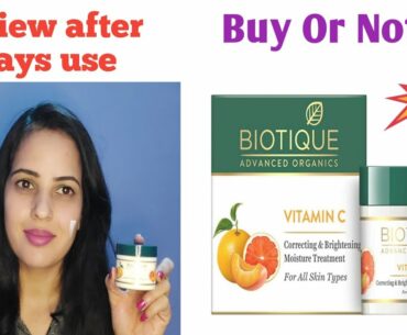 Biotique advanced Organics Vitamin C Correcting & Brightening Moisturiser Treatment Review +Demo||