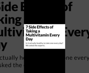 side effects of taking multi vitamins every day