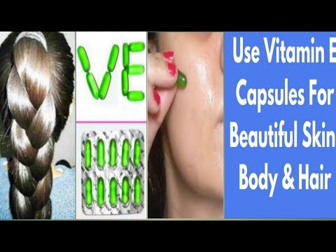Use vitamin E capsules for beautiful skin body &hair/glowing skin/telugu