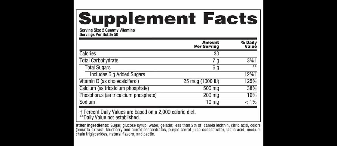 Calcium Gummies HES, Vitamins for Adults,221, 500 mg (2 Pack)