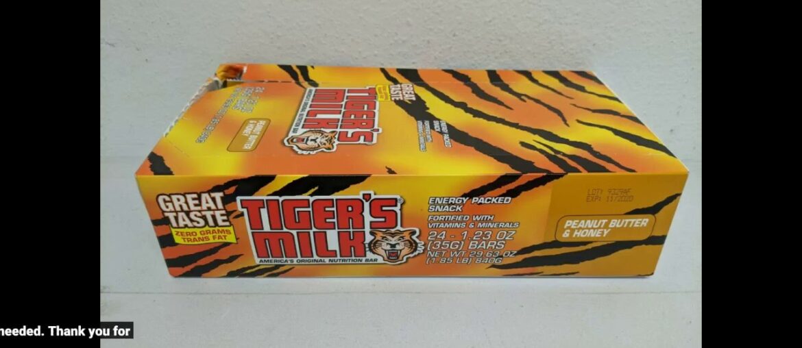 Tiger's Milk Original Nutrition Bar, Energy-Packed Snack with Vitamins & Minerals, 1.23oz (Pack...