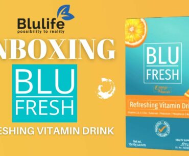 UNBOXING & FIRST TASTE OF "BLU FRESH" -- REFRESHING VITAMIN DRINK --#BLULIFE