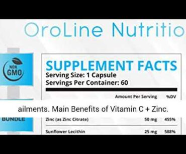 Oroline Nutrition Zinc REVIEW 50mg Zinc Supplements for Immune Support