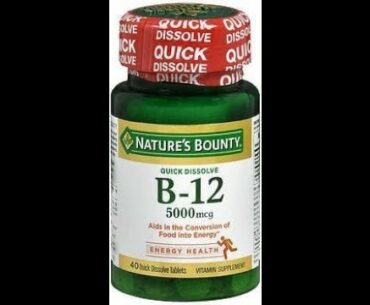 Nature's Bounty Vitamin B-12 5000 mcg, 40 Quick Dissolve Tablets (Pack of 3)