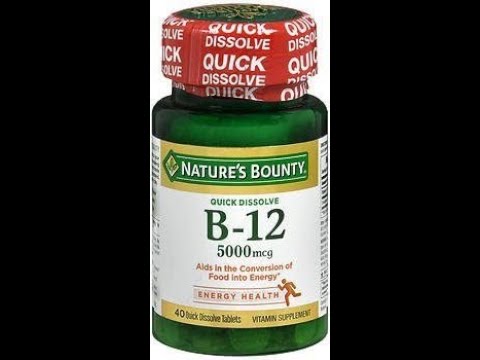 Nature's Bounty Vitamin B-12 5000 mcg, 40 Quick Dissolve Tablets (Pack of 3)