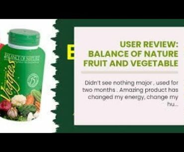 User Review: Balance Of Nature Fruit and Vegetable Supplement Tablets - 90 Fruit and 90 Veggie...