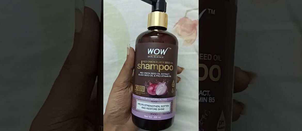 WOW Red Onion black seeds oil shampoo & pro vitamin B5  //Nooriinfo// #shorts