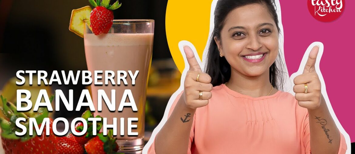 Strawberry Smoothie Recipe | Healthy Strawberry Banana Smoothie | Healthy Energy Drinks