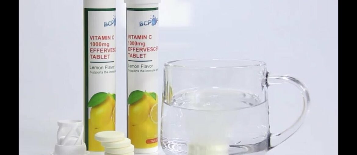 Lemon flavor vitamin c 1000mg effervescent tablet for boost immunity