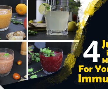 4 Juices to boost your immune system to fight corona virus. | Stay Healthy, Stay Safe.