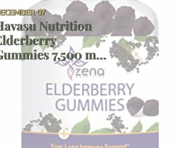 Havasu Nutrition Elderberry Gummies 7,500 mg + Vitamin C 90 mg Extra Strength - Herbal Immunity...