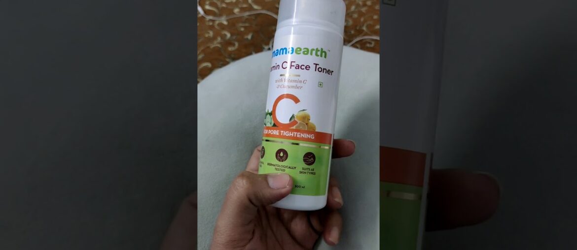 review of mama earth vitamin c face toner/ 1 month update/ #Shorts  /nidhi dahiya