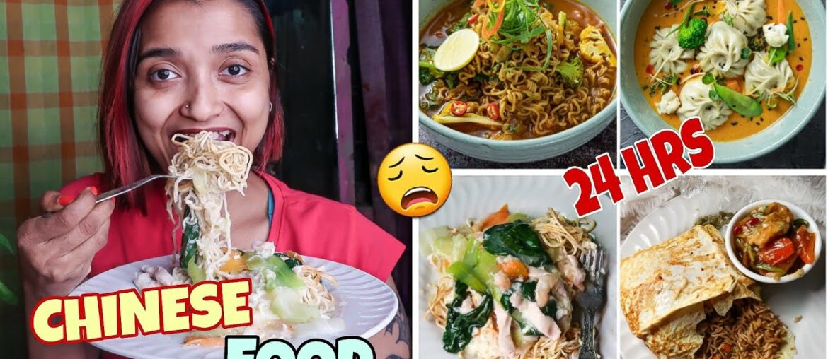 I Ate CHINESE FOOD For 24 HOURS CHALLENGE - Made HOT & SOUR CHICKEN Soup | Ep2 FOOD Challenge INDIA