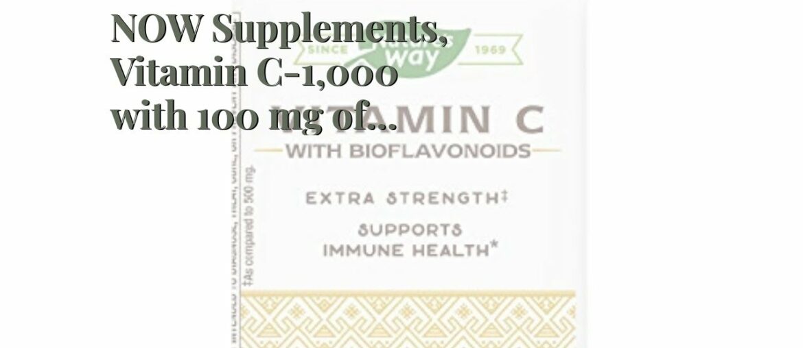 NOW Supplements, Vitamin C-1,000 with 100 mg of Bioflavonoids, Antioxidant Protection*, 250 Veg...