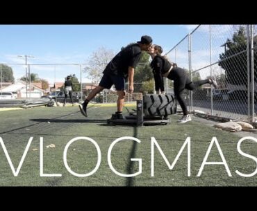 Shoulder day with hubby + Building my HOME GYM!! Vlogmas #3