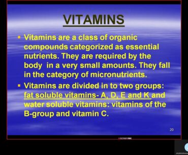 14 HEALTH & NUTRITION by Dr Vishal Mishra,DMO,BLW,TTC VARANASI LECTURES