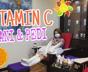 TRIED THE NEWEST TREND VITAMIN C MANICURE AND PEDICURE AT @TIPSANDTOESME #DUBAI