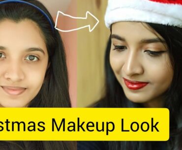 CHRISTMAS MAKEUP LOOK 2020 In Malayalam | Easy Christmas makeup look for Begineers | vlogmas
