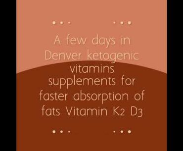 Ketogenic diet supplements Vitamin K2 D3 Fish Oil EPA DHA for muscles heart nerve joint health