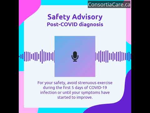 Taking care after a new diagnosis of COVID-19 (Self-care safety video)