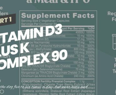 Vitamin D3 Plus K Complex 90 Day Supply - NO Fillers, NO Binders, NO Added Ingredients