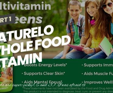 NATURELO Whole Food Vitamin Gummies for Kids - Chewable Gummy Multivitamin for Children - Non-G...