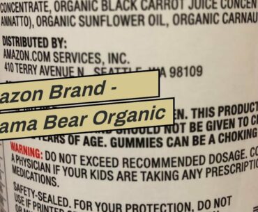 Amazon Brand - Mama Bear Organic Kids Multivitamin, 60 Gummies, 1 Month Supply