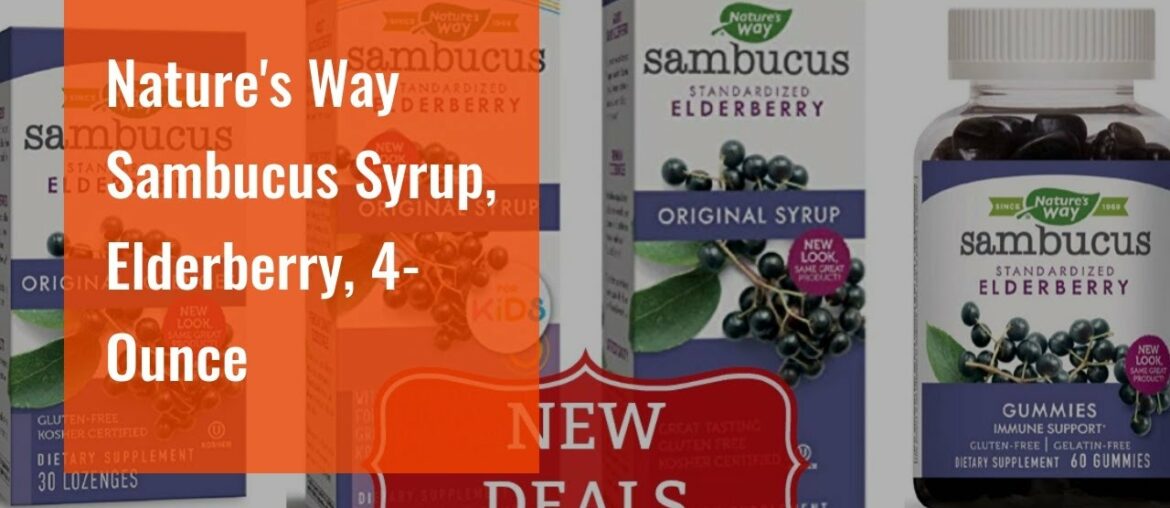 Nature's Way Sambucus Syrup, Elderberry, 4-Ounce