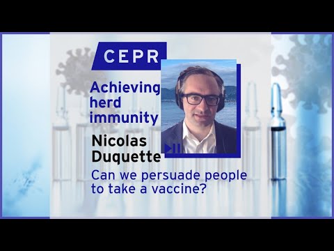 Achieving herd immunity: Can we persuade people to take a vaccine?