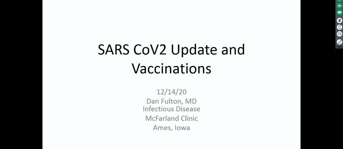 COVID-19 Vaccine Update by Dr. Dan Fulton 12/14/20