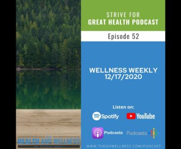 Strive for Great Health Podcast Episode 52 - Wellness Weekly 12/17/2020