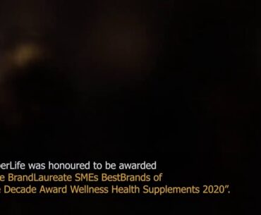 The BrandLaureate SMEs BestBrands of The Decade Award Wellness Health Supplements 2020