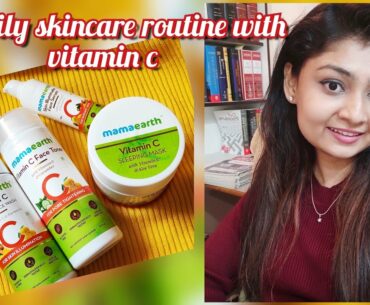 Morning skincare Routine | Beauty Hacks | vitamin c for glowing skin |  mamaearth products review