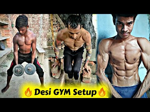 Best Desi Village Boy Workout || Muscular Village Bodybuilder || Desi GYM Setup