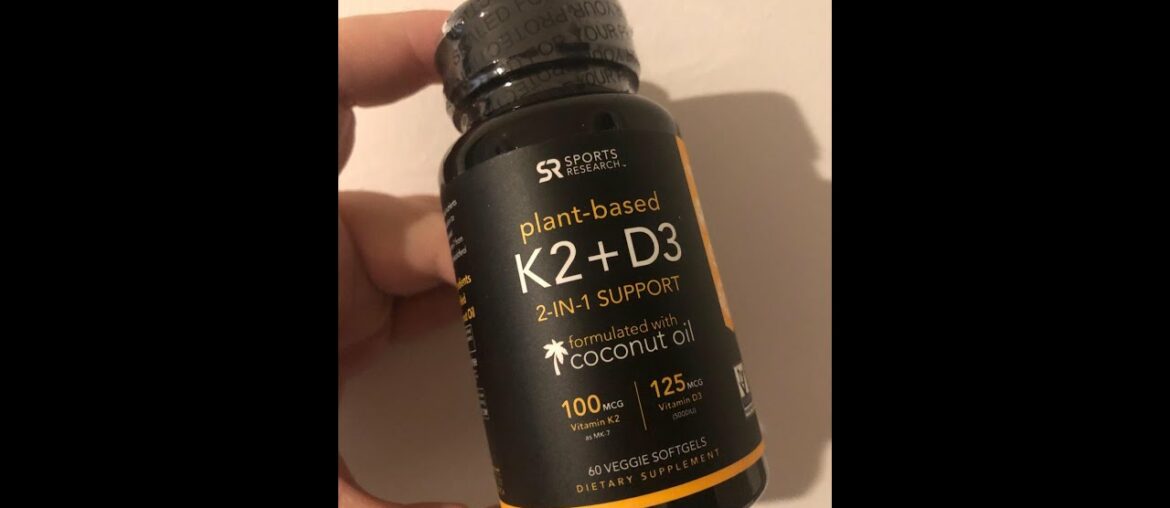 Vitamin D3 + K2 with Organic Coconut Oil - 60 Veggie Softgels (2 Month Supply)