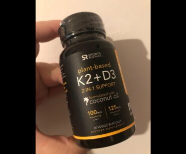 Vitamin D3 + K2 with Organic Coconut Oil - 60 Veggie Softgels (2 Month Supply)
