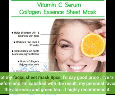 Vitamin C Collagen Natural Essence Face Mask Beauty Facial Mask Sheet Mask Korea Skin Care Prem...
