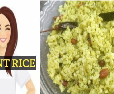 Tasty and healthy pudina rice/mint is particularly good source of vitamin A