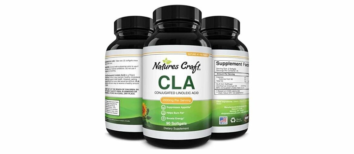 Conjugated Linoleic Acid CLA Supplement - CLA Safflower Oil Lean Muscle Mass Pre Workout Supplement