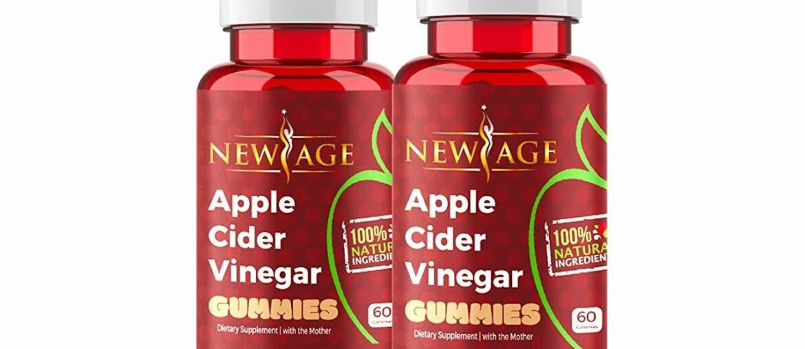 Apple Cider Vinegar Gummies by New Age - 2-Pack - 120 Count -Immunity & Detox - with The Mother, Gl