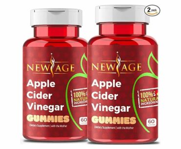 Apple Cider Vinegar Gummies by New Age - 2-Pack - 120 Count -Immunity & Detox - with The Mother, Gl