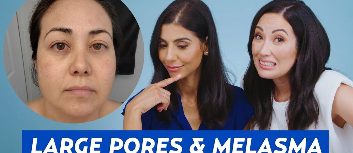 Large Pores & Melasma Skincare Routine for Monica! | DERM REACTS