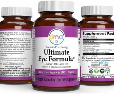 Eye Vitamins with Lutein (Non-GMO) Vision Support Supplement for Dry Eyes & Vision Health Care...