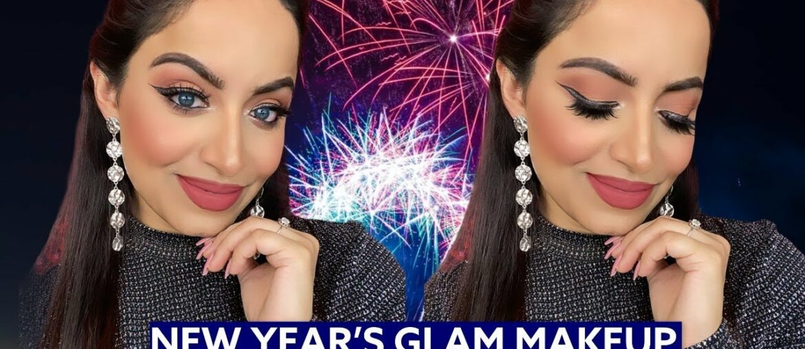 Step by Step Glam Makeup With Hair Tutorial For New Year's Eve in Hindi | Deepti Ghai Sharma