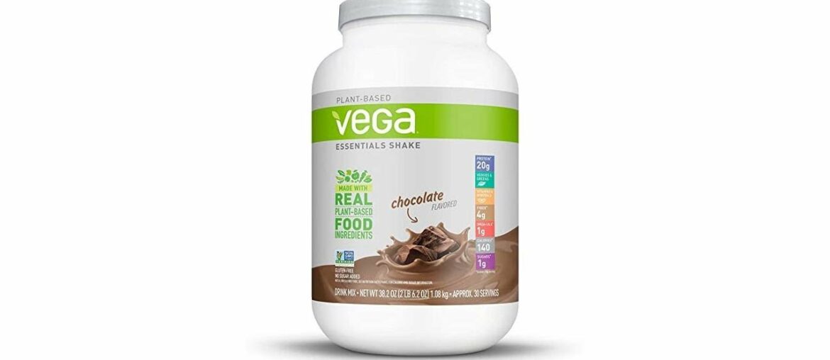 Vega Essentials Protein Powder, Chocolate, Plant Based Protein Powder Plus Vitamins, Minerals and A