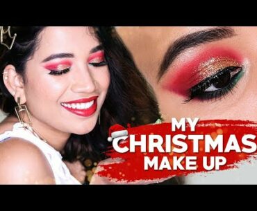 Christmas Makeup Look 2020 I Glittery Colurful Look + Chit Chat